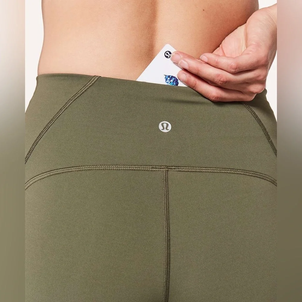 Lululemon Train Times 7/8 Pant Mesh Leggings Sage Green